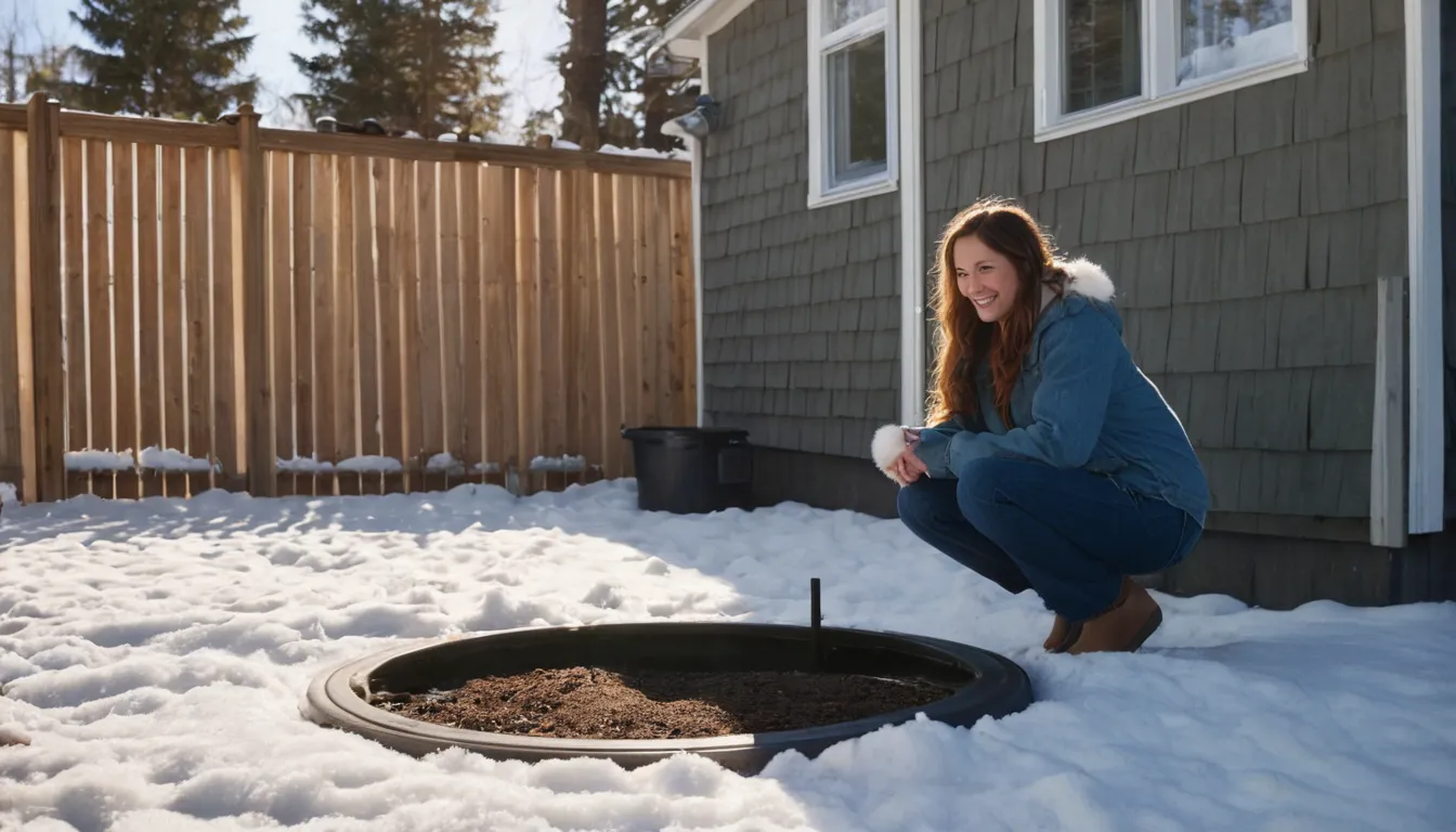 Provider checking a septic tank lid in the Lakewood area